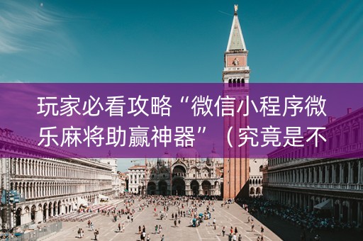 玩家必看攻略“微信小程序微乐麻将助赢神器”（究竟是不是有挂)