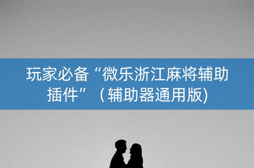 玩家必备“微乐浙江麻将辅助插件”（辅助器通用版)