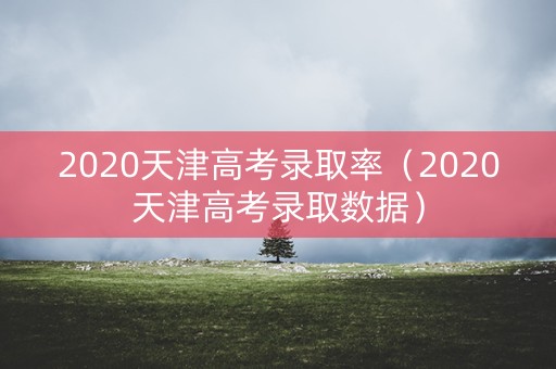 2020天津高考录取率（2020天津高考录取数据）