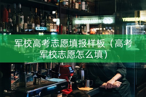 军校高考志愿填报样板（高考军校志愿怎么填）