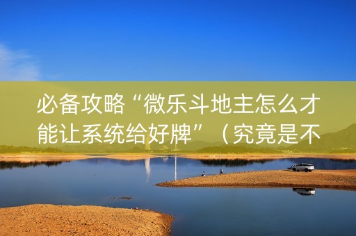 必备攻略“微乐斗地主怎么才能让系统给好牌”（究竟是不是有挂)