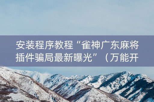 安装程序教程“雀神广东麻将插件骗局最新曝光”（万能开挂器)