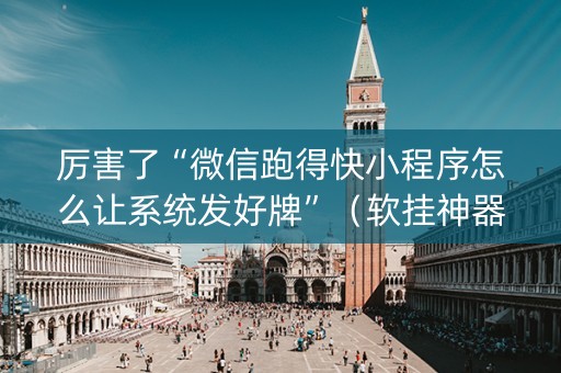 厉害了“微信跑得快小程序怎么让系统发好牌”（软挂神器)