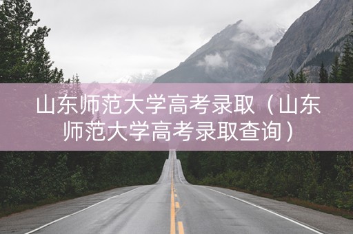 山东师范大学高考录取（山东师范大学高考录取查询）