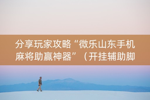 分享玩家攻略“微乐山东手机麻将助赢神器”（开挂辅助脚本)