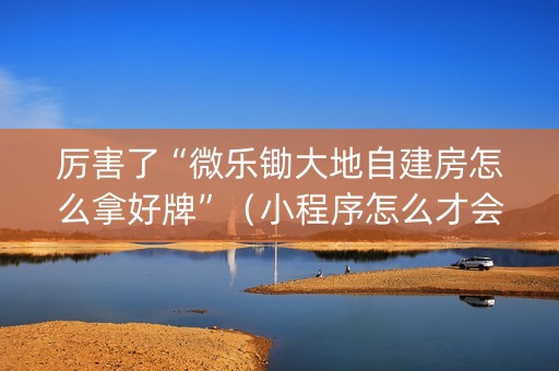 厉害了“微乐锄大地自建房怎么拿好牌”（小程序怎么才会赢)