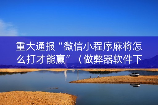 重大通报“微信小程序麻将怎么打才能赢”（做弊器软件下载)