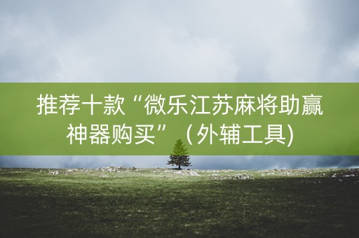 推荐十款“微乐江苏麻将助赢神器购买”（外辅工具)