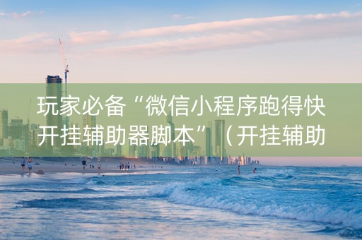 玩家必备“微信小程序跑得快开挂辅助器脚本”（开挂辅助脚本)
