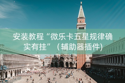 安装教程“微乐卡五星规律确实有挂”（辅助器插件)