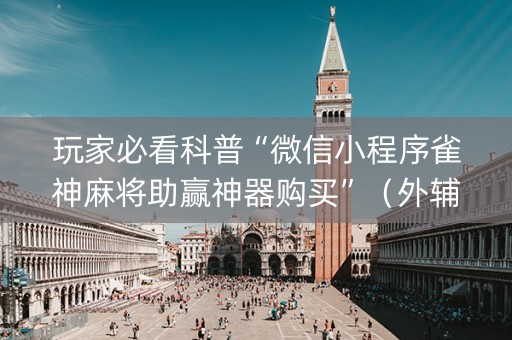 玩家必看科普“微信小程序雀神麻将助赢神器购买”（外辅工具)