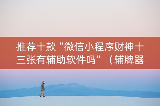 推荐十款“微信小程序财神十三张有辅助软件吗”（辅牌器插件购买)