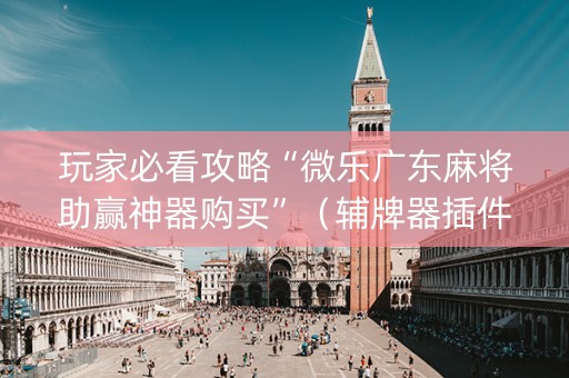 玩家必看攻略“微乐广东麻将助赢神器购买”（辅牌器插件购买)