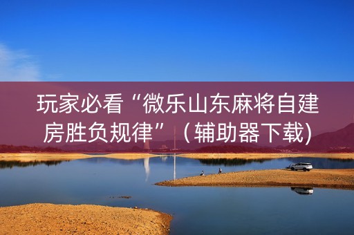 玩家必看“微乐山东麻将自建房胜负规律”（辅助器下载)