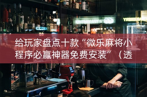 给玩家盘点十款“微乐麻将小程序必赢神器免费安装”（透明挂辅助器)