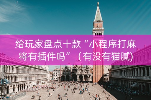 给玩家盘点十款“小程序打麻将有插件吗”（有没有猫腻)