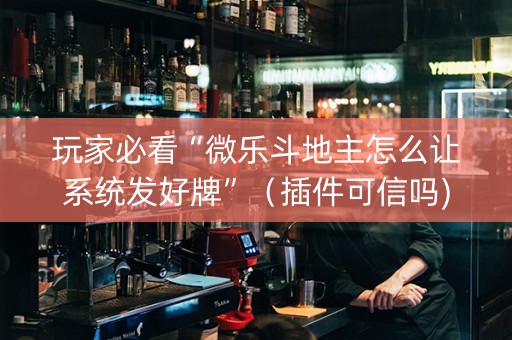 玩家必看“微乐斗地主怎么让系统发好牌”（插件可信吗)