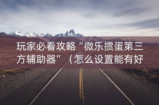 玩家必看攻略“微乐掼蛋第三方辅助器”（怎么设置能有好牌)