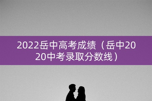 2022岳中高考成绩（岳中2020中考录取分数线）