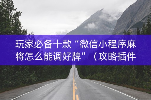 玩家必备十款“微信小程序麻将怎么能调好牌”（攻略插件)