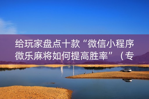 给玩家盘点十款“微信小程序微乐麻将如何提高胜率”（专用神器)