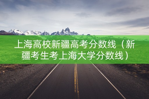 上海高校新疆高考分数线（新疆考生考上海大学分数线）