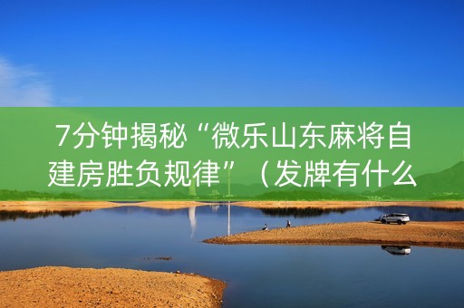 7分钟揭秘“微乐山东麻将自建房胜负规律”（发牌有什么规律吗)