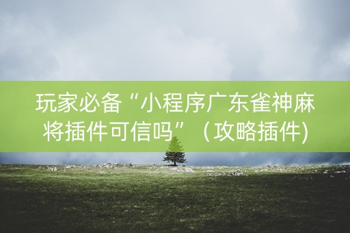 玩家必备“小程序广东雀神麻将插件可信吗”（攻略插件)