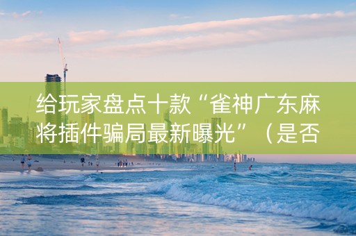 给玩家盘点十款“雀神广东麻将插件骗局最新曝光”（是否能开挂)
