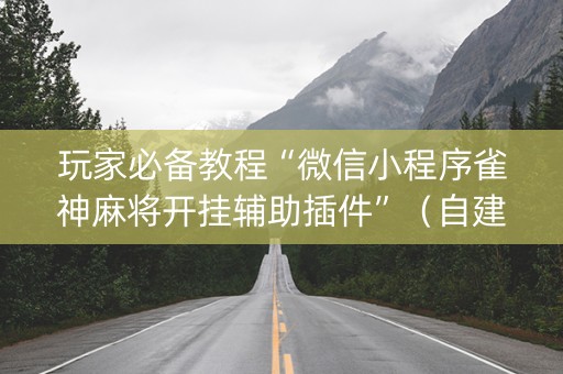 玩家必备教程“微信小程序雀神麻将开挂辅助插件”（自建房胜负规律)