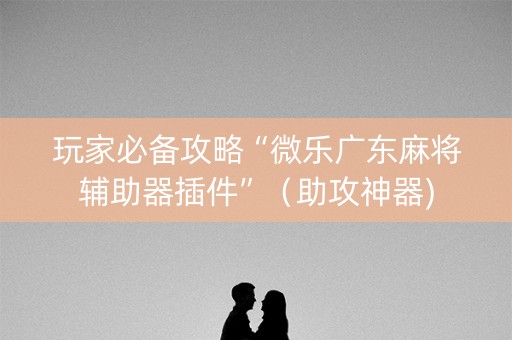 玩家必备攻略“微乐广东麻将辅助器插件”（助攻神器)