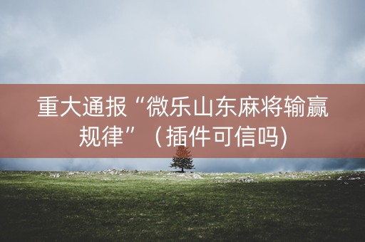 重大通报“微乐山东麻将输赢规律”（插件可信吗)