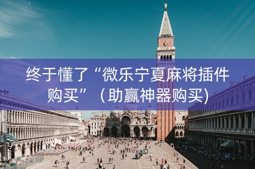 终于懂了“微乐宁夏麻将插件购买”（助赢神器购买)