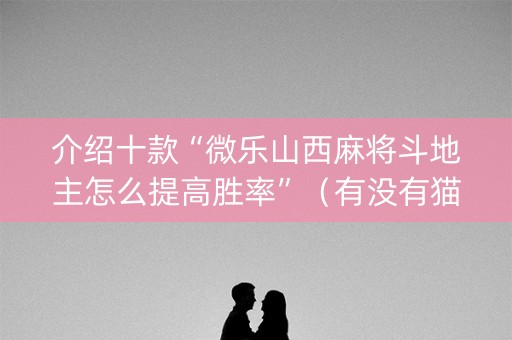 介绍十款“微乐山西麻将斗地主怎么提高胜率”（有没有猫腻)