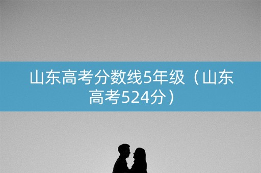 山东高考分数线5年级（山东高考524分）