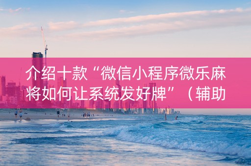 介绍十款“微信小程序微乐麻将如何让系统发好牌”（辅助器通用版)