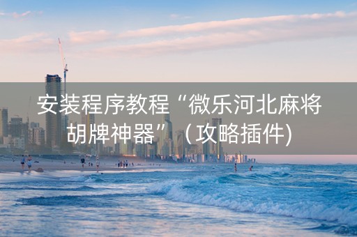 安装程序教程“微乐河北麻将胡牌神器”（攻略插件)