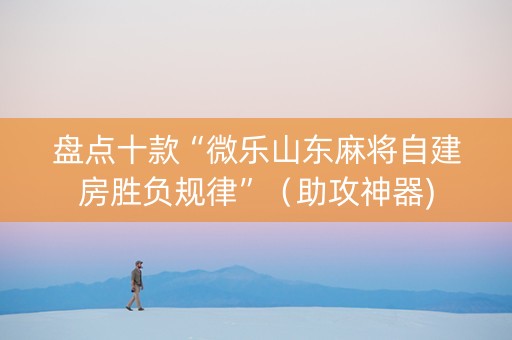 盘点十款“微乐山东麻将自建房胜负规律”（助攻神器)