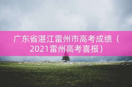 广东省湛江雷州市高考成绩（2021雷州高考喜报）