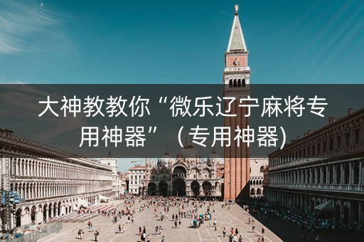 大神教教你“微乐辽宁麻将专用神器”（专用神器)