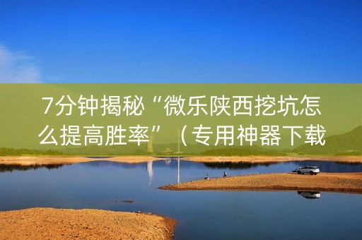 7分钟揭秘“微乐陕西挖坑怎么提高胜率”（专用神器下载)