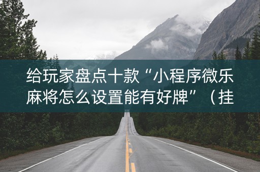 给玩家盘点十款“小程序微乐麻将怎么设置能有好牌”（挂件神器)