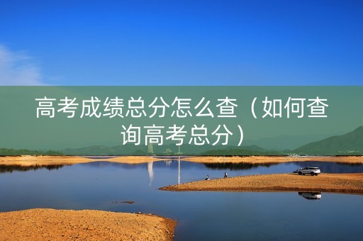 高考成绩总分怎么查（如何查询高考总分）