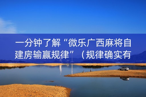 一分钟了解“微乐广西麻将自建房输赢规律”（规律确实有挂)