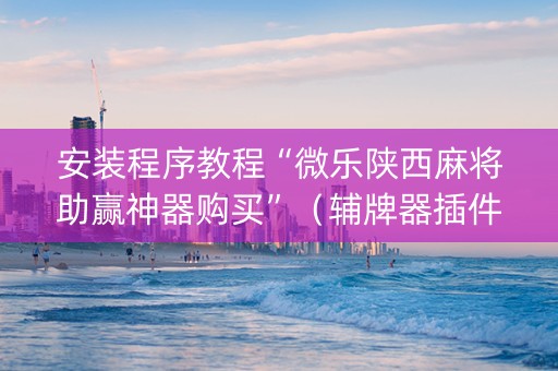 安装程序教程“微乐陕西麻将助赢神器购买”（辅牌器插件购买)