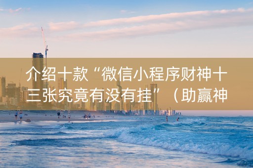 介绍十款“微信小程序财神十三张究竟有没有挂”（助赢神器)