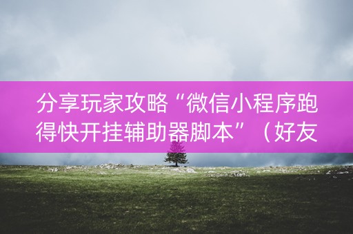 分享玩家攻略“微信小程序跑得快开挂辅助器脚本”（好友房怎么才能赢)