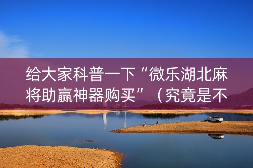 给大家科普一下“微乐湖北麻将助赢神器购买”（究竟是不是有挂)