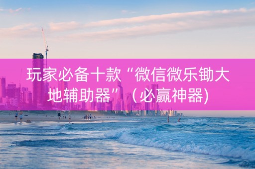 玩家必备十款“微信微乐锄大地辅助器”（必赢神器)
