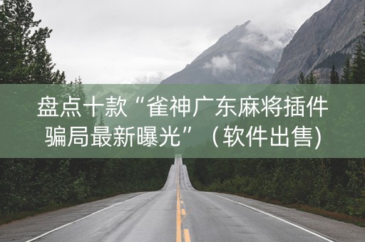 盘点十款“雀神广东麻将插件骗局最新曝光”（软件出售)
